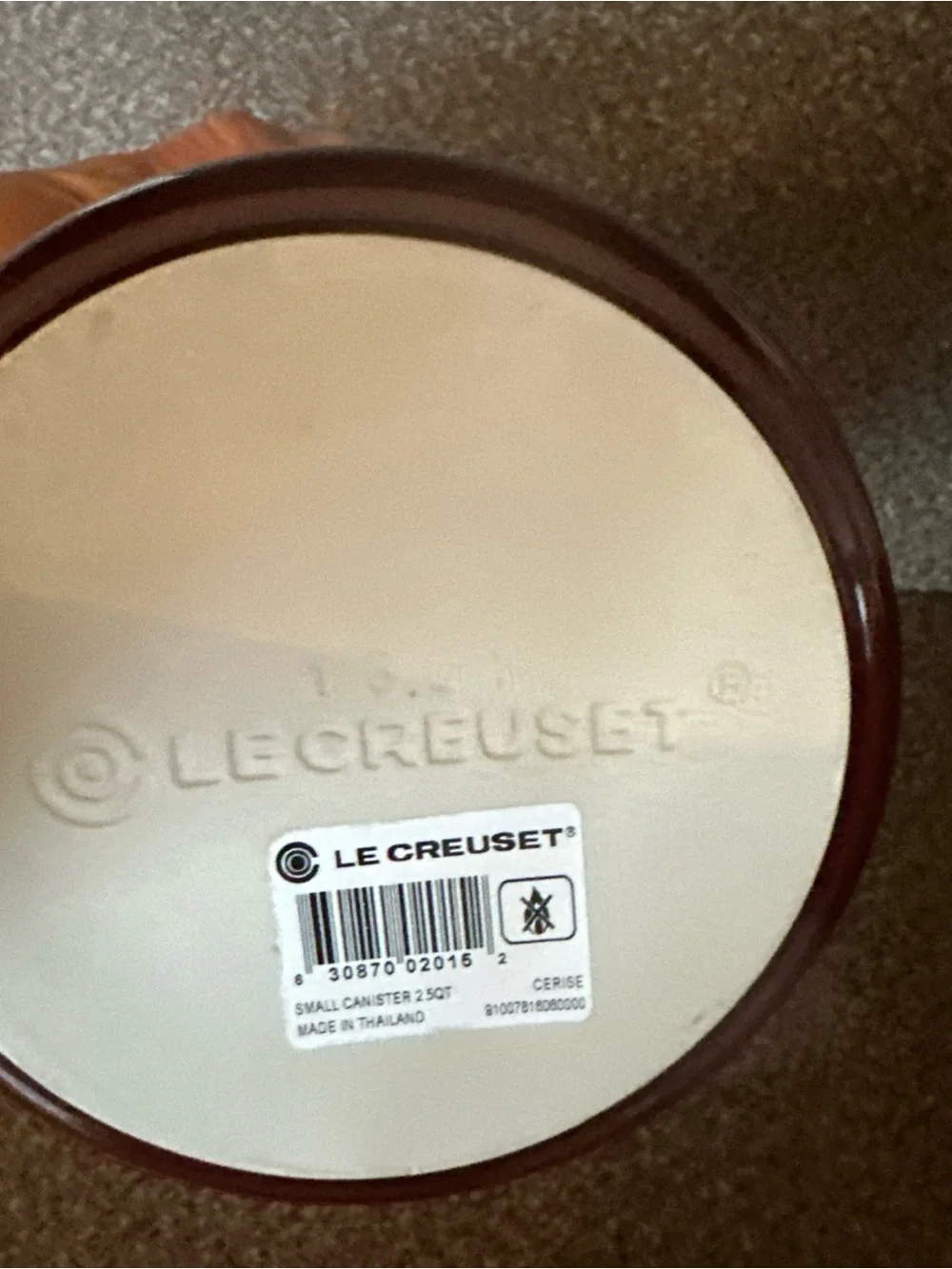 Le Creuset Red Cerise Enamel Stoneware Canister with Lid